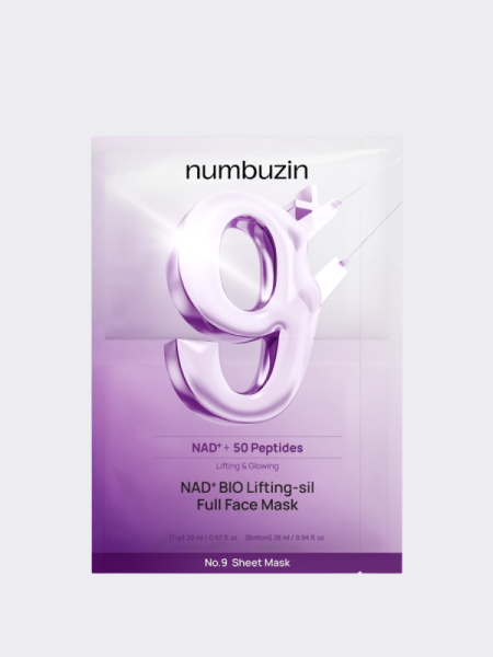 Лифтинг маска для лица с коллагеном и пептидами Numbuzin No.9 NAD Bio Lifting Full Cover Facial Mask