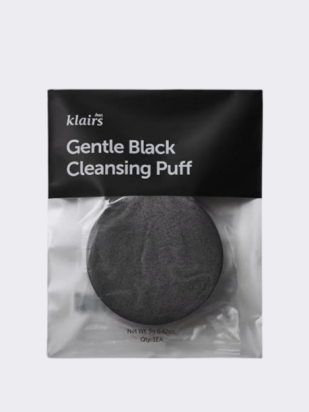 Латексный спонж для мягкого очищения кожи Dear, Klairs Gentle Black Cleansing Puff Латексный спонж для мягкого очищения кожи Dear, Klairs Gentle Black Cleansing Puff