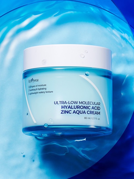 Успокаивающий крем для лица с гиалуроновой кислотой и цинком IsNtree Ultra-low Molecular Hyaluronic Acid Zinc Aqua Cream Успокаивающий крем для лица с гиалуроновой кислотой и цинком IsNtree Ultra-low Molecular Hyaluronic Acid Zinc Aqua Cream