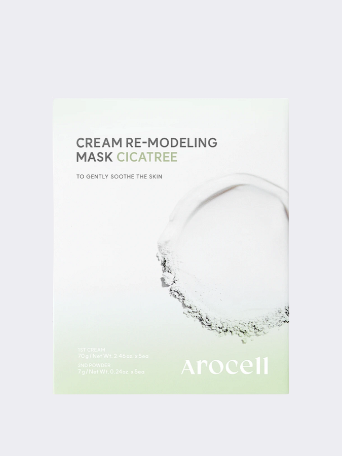 Набор успокаивающих альгинатных масок с центеллой и чайным деревом Arocell Cream Remodeling Mask Cicatree