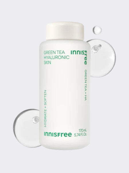 Освежающий тонер с экстрактом зеленого чая и гиалуроновой кислотой innisfree Green Tea Hyaluronic Skin