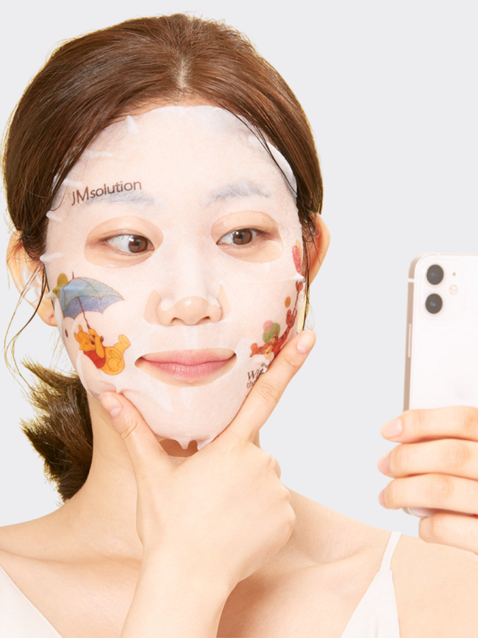 Успокаивающая тканевая маска с экстрактом календулы JMSolution Disney Collection Selfie Barrier Calendula Mask