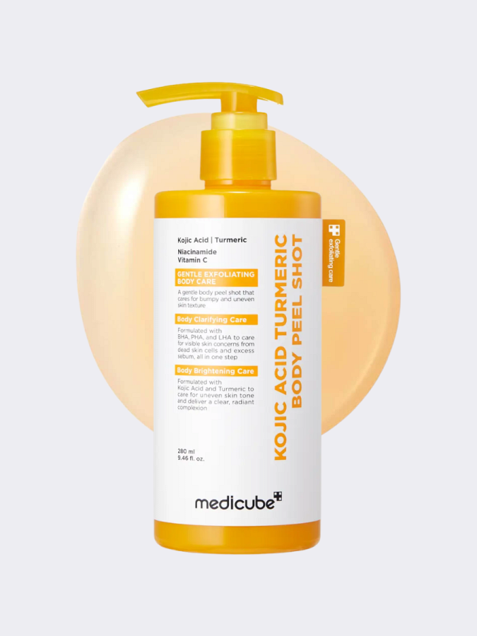Осветляющая пилинг-скатка для тела с койевой кислотой Medicube Kojic Acid Turmeric Body Peel