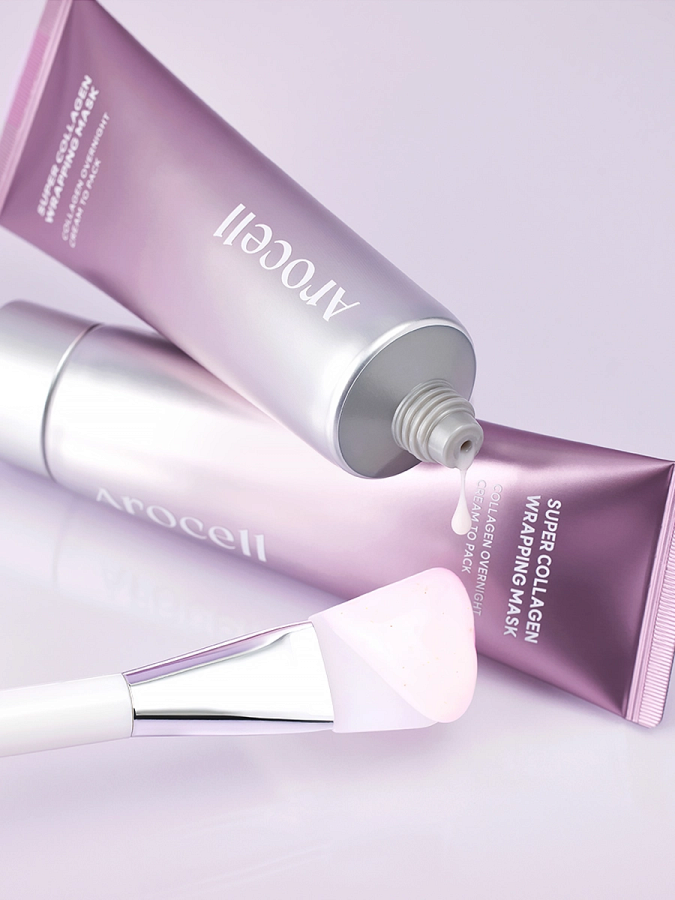 Маска-плёнка с коллагеном для сияния и гладкости кожи Arocell Super Collagen Wrapping Mask