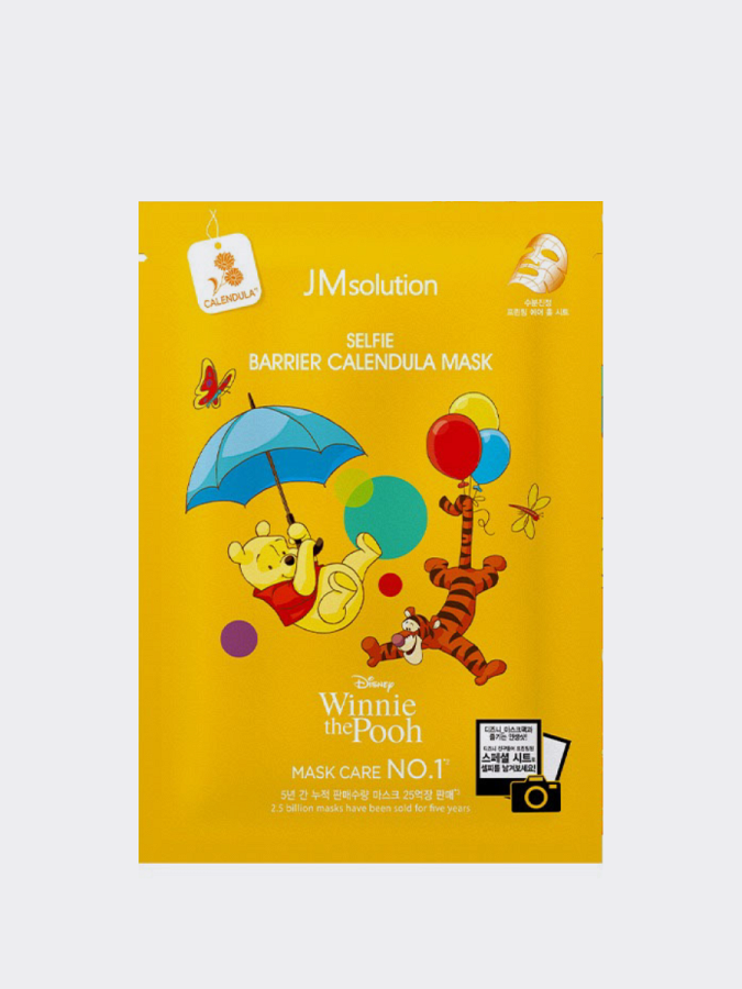Успокаивающая тканевая маска с экстрактом календулы JMSolution Disney Collection Selfie Barrier Calendula Mask