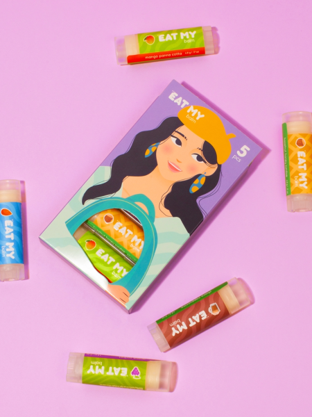 Набор питательных бальзамов для губ  "Прилив Вдохновения" Eat My Balm Set Feel Inspired