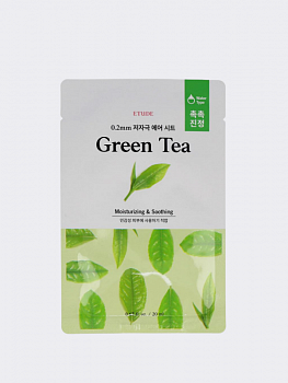 Тонизирующая тканевая маска для лица с экстрактом зеленого чая ETUDE HOUSE 0.2 Therapy Air Mask Green Tea