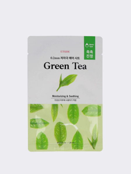 Тонизирующая тканевая маска для лица с экстрактом зеленого чая ETUDE HOUSE 0.2 Therapy Air Mask Green Tea