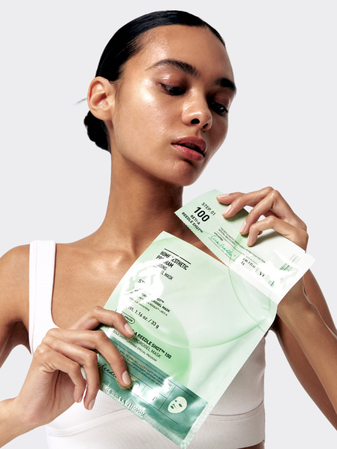 Обновляющая маска-бустер со спикулами и ретинолом VT Reti-A Reedle Shot 100 2-Step Hydrogel Mask