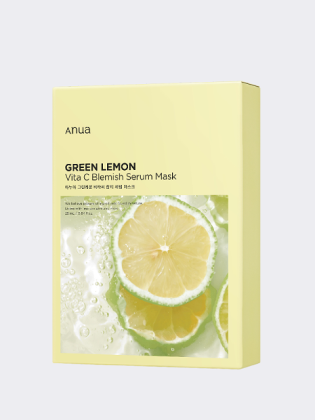 Набор осветляющих тканевых масок для лица ANUA Green Lemon Vita C Blemish Serum Mask Set Набор осветляющих тканевых масок для лица ANUA Green Lemon Vita C Blemish Serum Mask Set