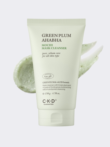 Очищающая маска-пенка для умывания с экстрактом зелёной сливы CKD Greenplum AHA BHA Mochi Mask Cleanser