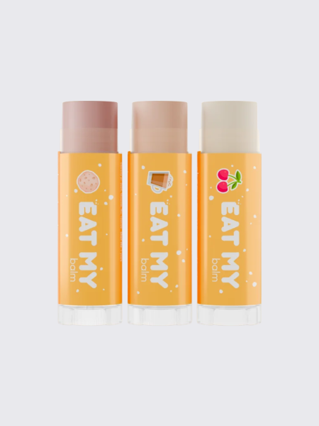 Набор бальзамов для губ с шиммером "Предвкушение праздника" EAT MY BALM Holiday Balm Trio