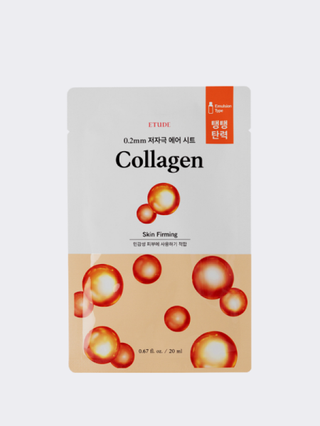 Укрепляющая тканевая маска для лица с колагеном ETUDE HOUSE 0.2 Therapy Air Mask Collagen