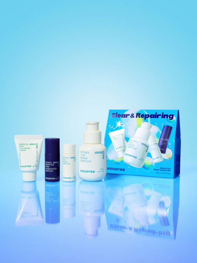 Подарочный набор для ухода за кожей с экстрактом центеллы и ретинолом innisfree Clear & Repairing Set