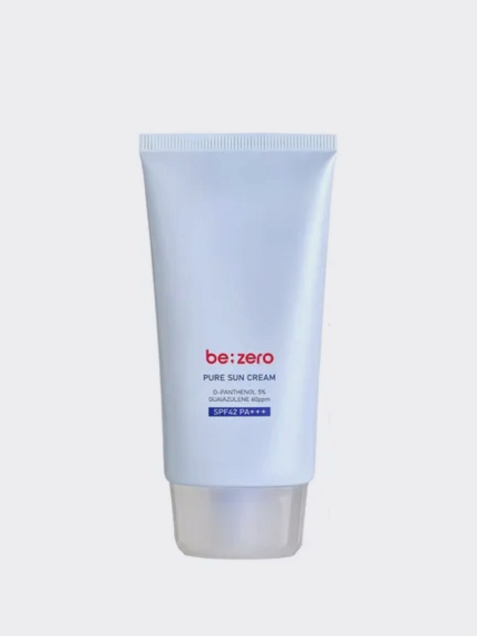 Мягкий солнцезащитный крем с гвайазуленом Derma Factory Be Zero Pure Sun Cream SPF 42 PA+++