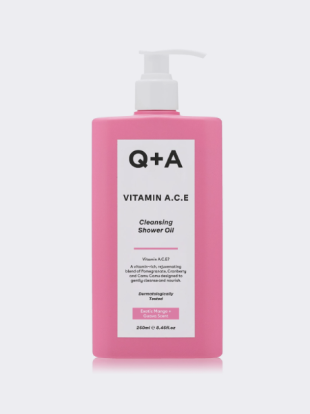 Очищающее масло для душа с комплексом витаминов Q+A Vitamin A.C.E. Cleansing Shower Oil Очищающее масло для душа с комплексом витаминов Q+A Vitamin A.C.E. Cleansing Shower Oil