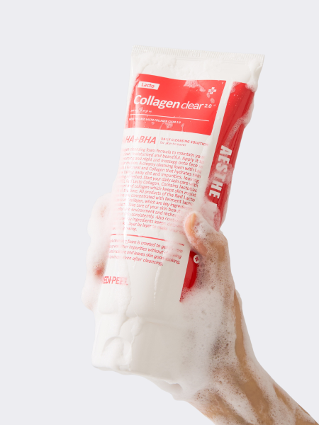 Обновлённая пенка для умывания с коллагеном и комплексом кислот MEDI-PEEL Red Lacto Collagen Clear 2.0 Обновлённая пенка для умывания с коллагеном и комплексом кислот MEDI-PEEL Red Lacto Collagen Clear 2.0