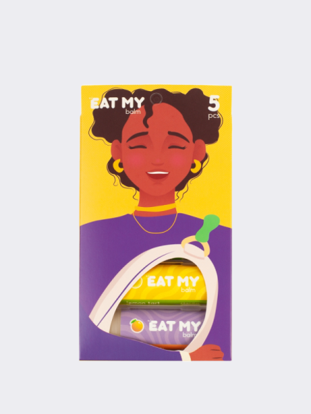 Набор питательных бальзамов для губ  "Счастливые Моменты" Eat My Balm Set Happy Moments