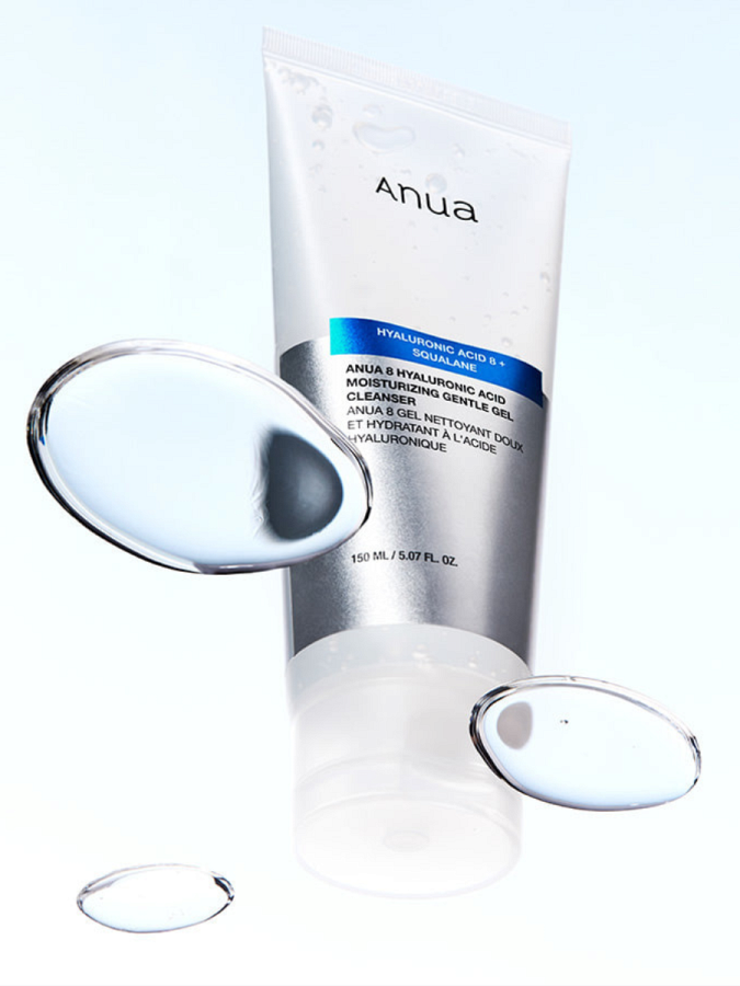 Деликатный гель для умывания с гиалуроновой кислотой ANUA 8 Hyaluronic Acid Moisturizing Gentle Gel Cleanser