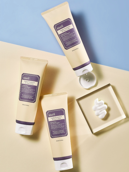 Увлажняющий кремовый лосьон без запаха для лица и тела Dear, Klairs Supple Preparation All Over Lotion