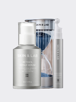 Набор: Сыворотка для лица с ретинолом + роллер для век с бакучиолом SKIN&LAB Take Your Time Box