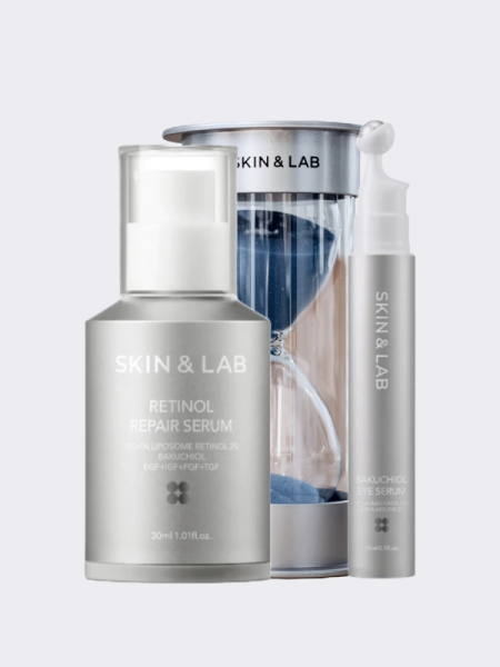 Набор: Сыворотка для лица с ретинолом + роллер для век с бакучиолом SKIN&LAB Take Your Time Box Набор: Сыворотка для лица с ретинолом + роллер для век с бакучиолом SKIN&LAB Take Your Time Box
