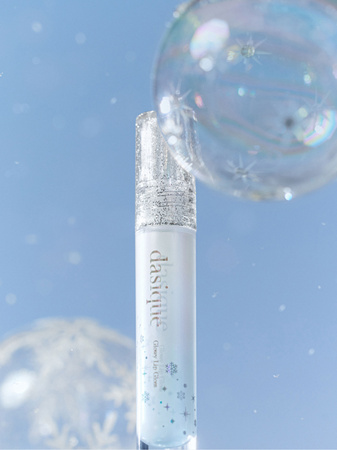Прозрачный мерцающий блеск для губ Dasique Glowy Lipgloss Holiday Snowball