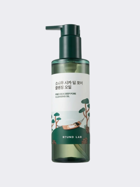 Легкое гидрофильное масло с экстрактом сосны и центеллы Round Lab Pine Cica Deep Pore Cleansing Oil