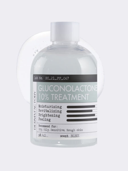 Отшелушивающий тонер-эссенция для лица с глюконолактоном Derma Factory Gluconolactone 10% Treatment
