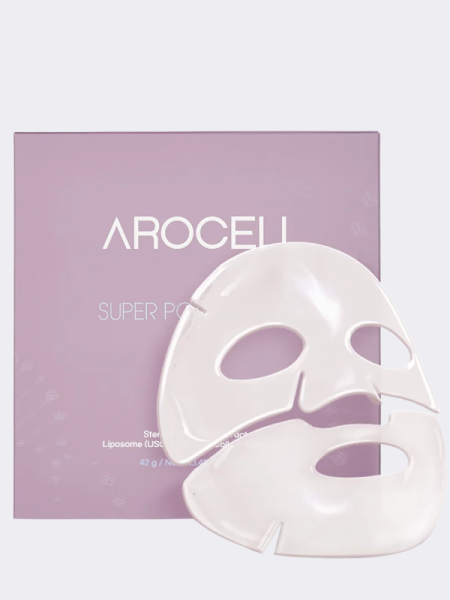 Интенсивная ампульная гидрогелевая маска с коллагеном и пептидами Arocell Super Power Mask EX