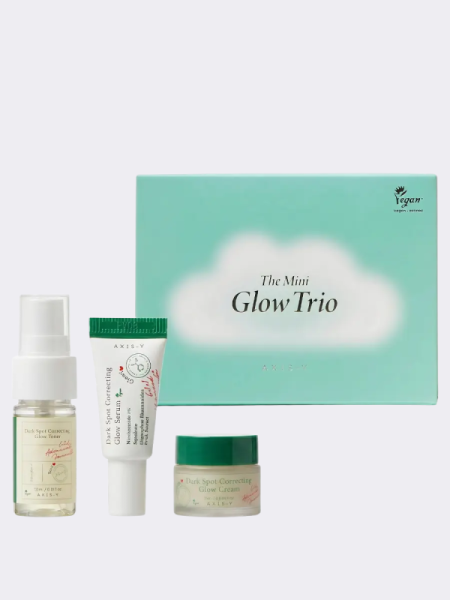 Набор миниатюр для ровного тона кожи с ниацинамидом AXIS-Y The Mini Glow Trio