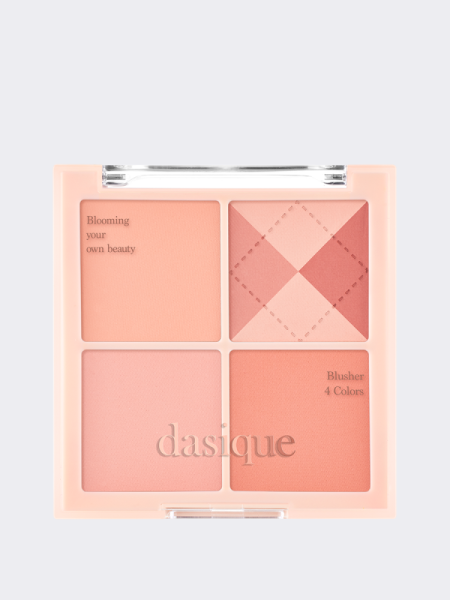 Палетка спрессованных румян в бежево-розовых оттенках Dasique Blending Mood Cheek #04 Beige Knit