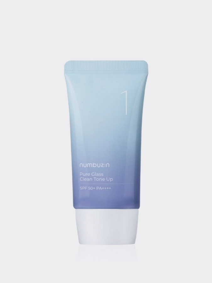 Ультралёгкий тональный флюид для сияния кожи Numbuzin No.1 Pure Glass Clean Tone Up SPF50+ PA++++