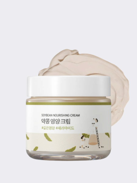Питательный крем для лица с экстрактом черной сои Round Lab Soybean Nourishing Cream