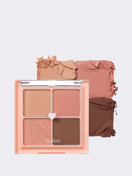 Мини-палетка теней в тёплых розовых оттенках rom&nd Better Than Eyes 01 Dry Mango Tulip
