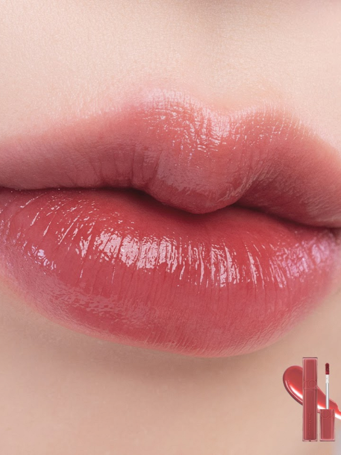 Лёгкий глянцевый пигмент в оттенке розовых лепестков rom&nd DEWY·FUL Water Tint 03 If Rose