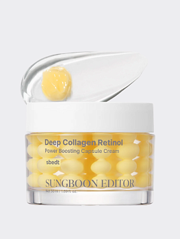 Разглаживающий капсульный крем с коллагеном и спикулами Sungboon Editor  Deep Collagen Retinol Power Boosting Capsule Cream