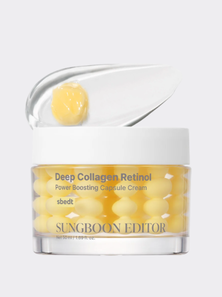 Разглаживающий капсульный крем с коллагеном и спикулами Sungboon Editor  Deep Collagen Retinol Power Boosting Capsule Cream