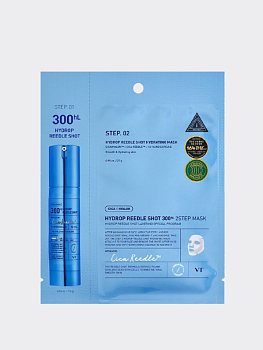 Усиленная двухступенчатая тканевая маска со спикулами и гиалуроновой кислотой VT Hydrop Reedle Shot 300hl 2 Step Mask