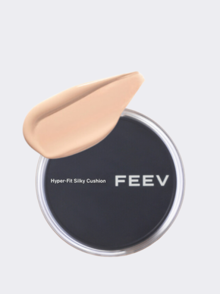 Тональный кушон с полуматовым финишем FEEV Hyper-fit Silky Cushion 01 Peach Fit