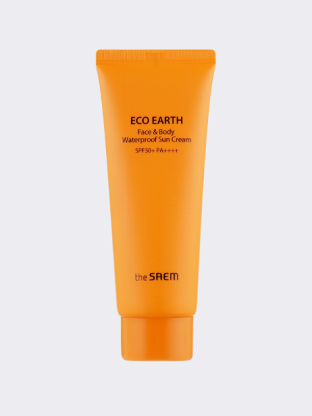 Водостойкий солнцезащитный крем для лица и тела The Saem Eco Earth Face & Body Waterproof Sun Cream SPF50+ PA++++ Водостойкий солнцезащитный крем для лица и тела The Saem Eco Earth Face & Body Waterproof Sun Cream SPF50+ PA++++