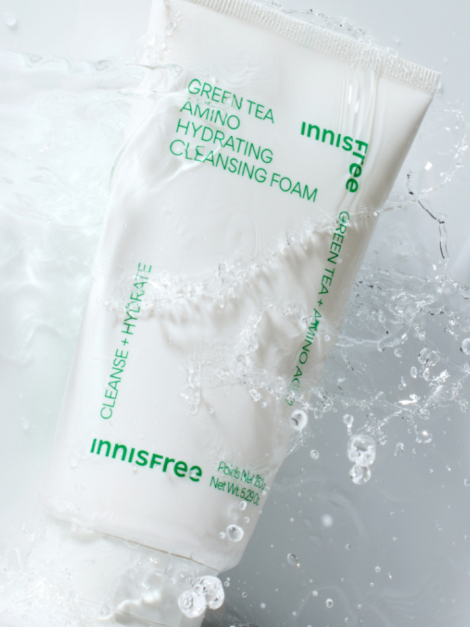 Пенка для умывания экстрактом зеленого чая и аминокислотами innisfree Green Tea Amino Hydrating Cleansing Foam