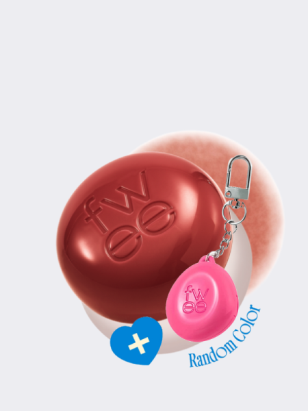 Набор: оттеночное суфле + брелок fwee Lip&Cheek Blurry Pudding Pot Keyring Set RS01 Feel’n