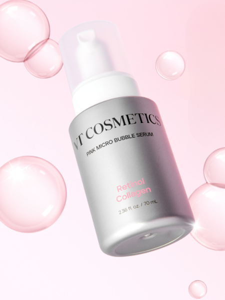 Разглаживающая пузырьковая сыворотка с ретинолом и коллагеном VT Retinol Collagen Pink Micro Bubble Serum