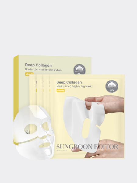 Набор осветляющих гидрогелевых масок с коллагеном и витамином С Sungboon Editor Deep Collagen Niacin Vita C Brightening Mask