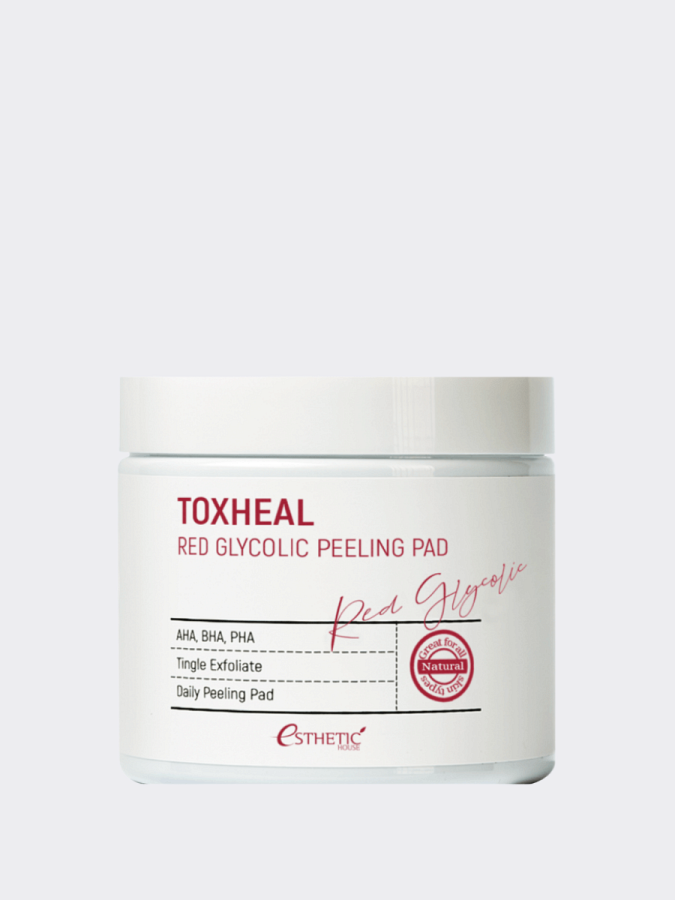 Пилинг-диски с АНА и ВНА кислотами Esthetic House Toxheal Red Glycolic Peeling Pad