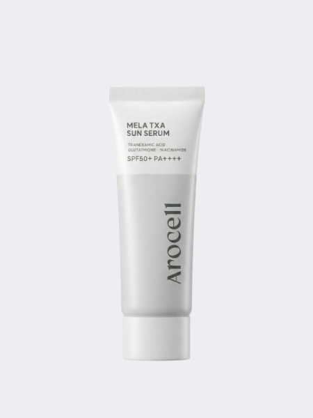 Осветляющий солнцезащитный флюид с транексамовой кислотой Arocell Mela TXA Sun Serum SPF50+ PA++++