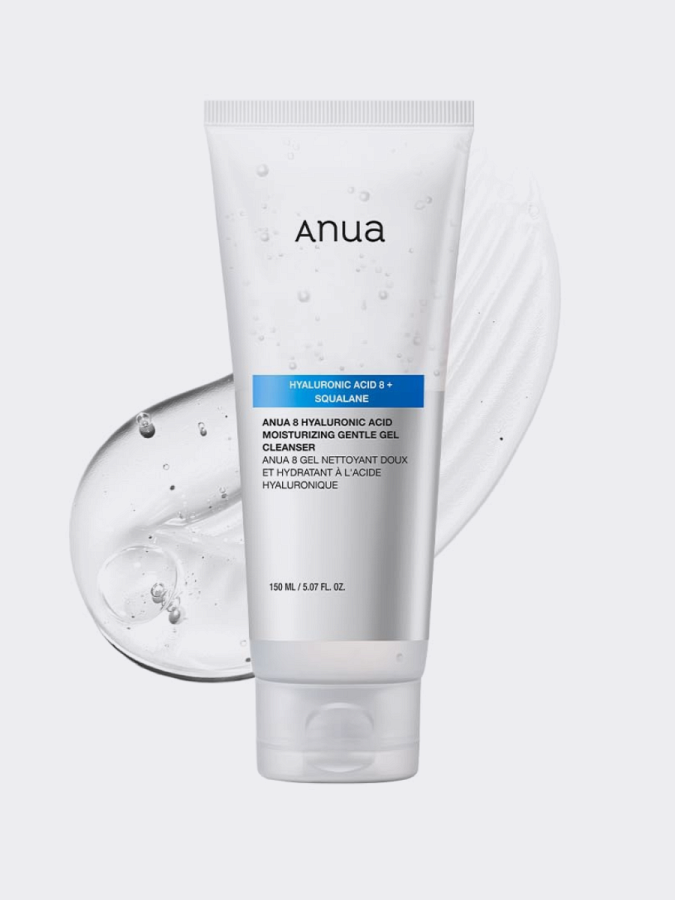 Деликатный гель для умывания с гиалуроновой кислотой ANUA 8 Hyaluronic Acid Moisturizing Gentle Gel Cleanser