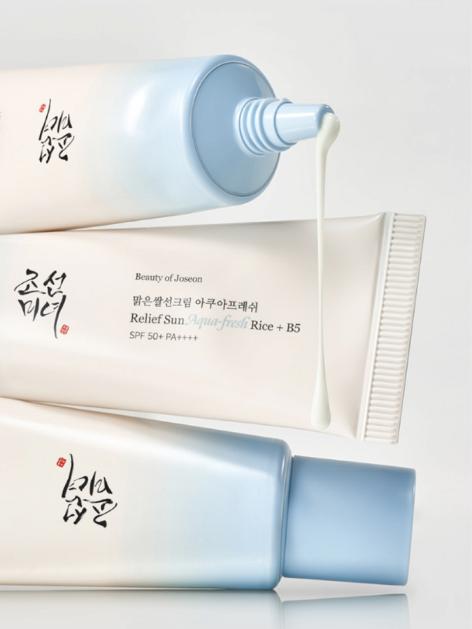 Легкий солнцезащитный крем с экстрактом риса и пантенолом Beauty of Joseon Relief Sun Aqua-fresh : Rice + B5 SPF50+ PA++++