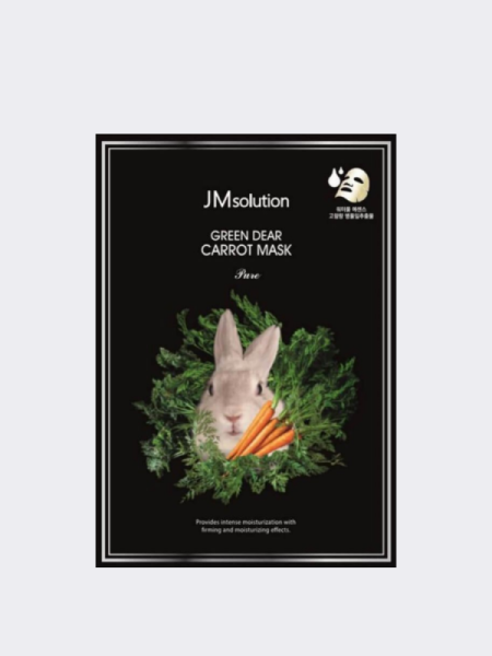 Успокаивающая маска с центеллой JMsolution Green Dear Rabbit Carot Mask Успокаивающая маска с центеллой JMsolution Green Dear Rabbit Carot Mask